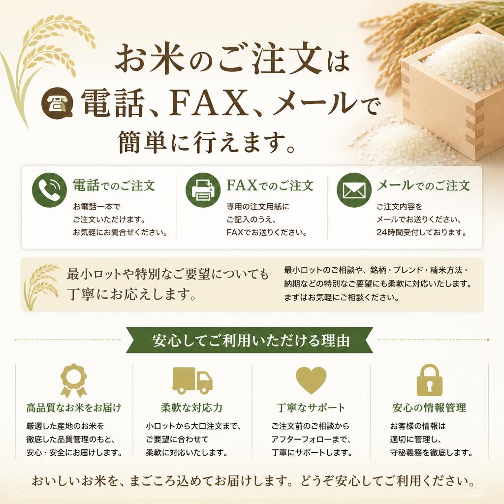 ご注文方法と安心感