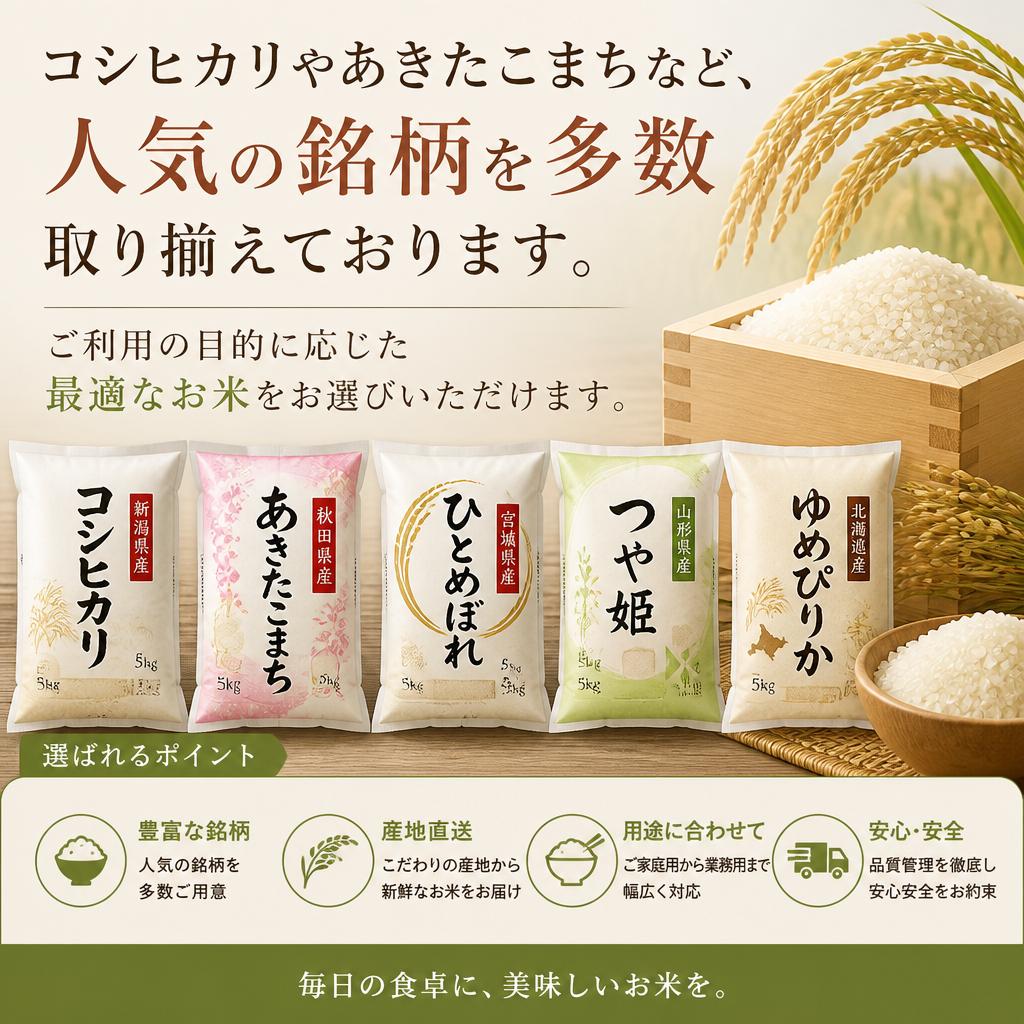 多様な品質と品種