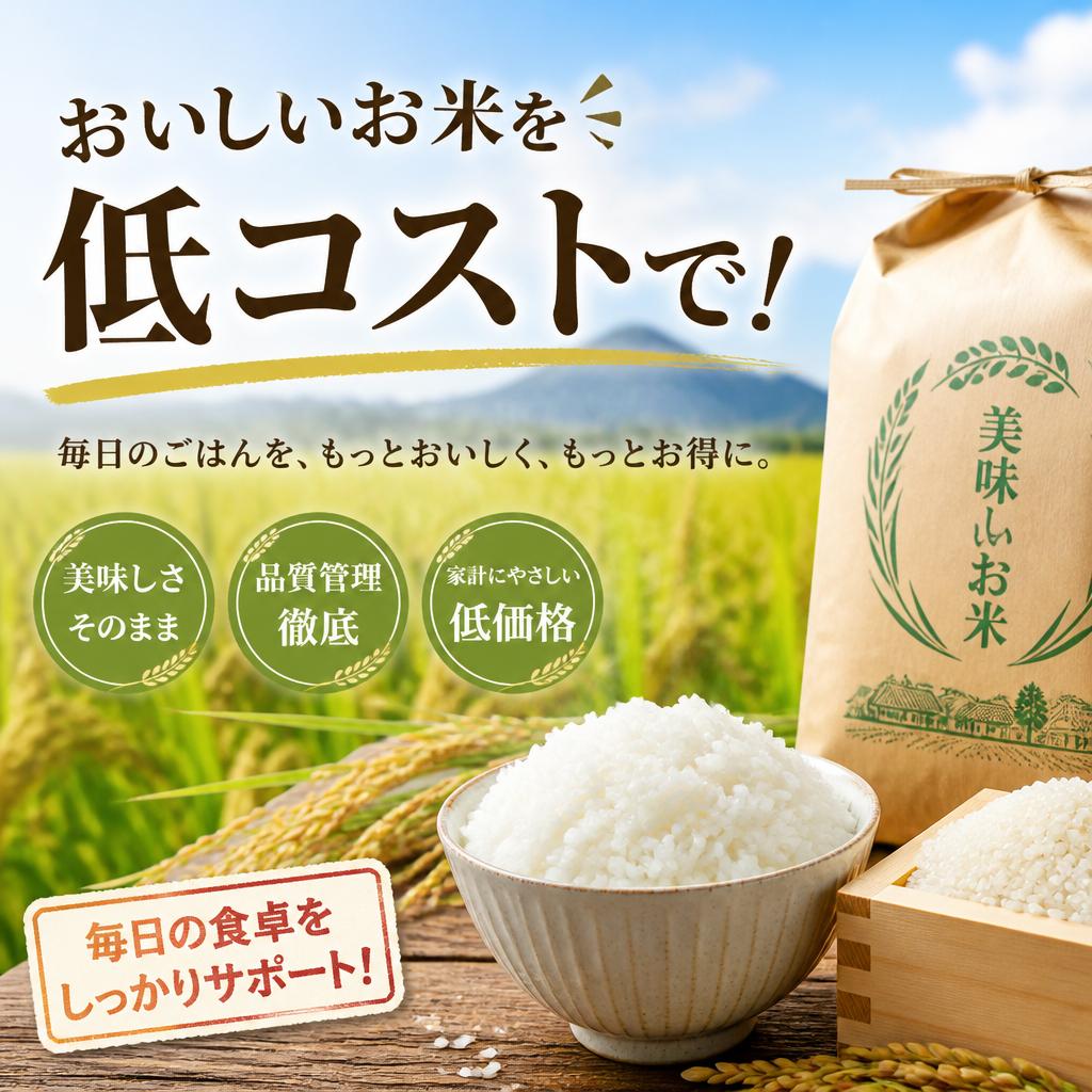 おいしいお米を低コストで！