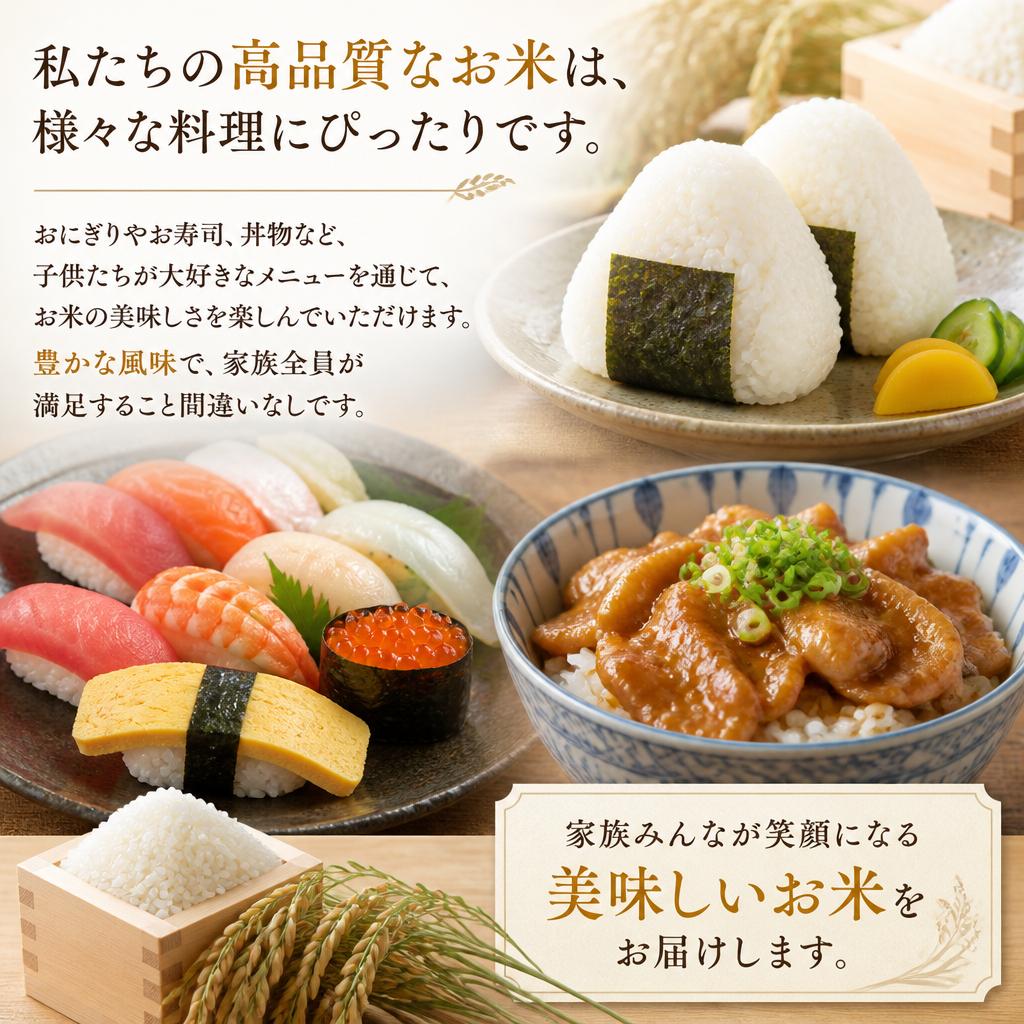 多様な料理に使えるお米の魅力