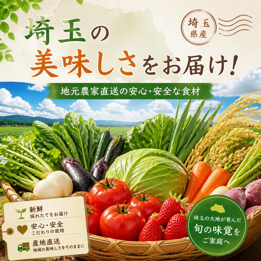 埼玉の美味しさをお届け！地元農家直送の安心・安全な食材